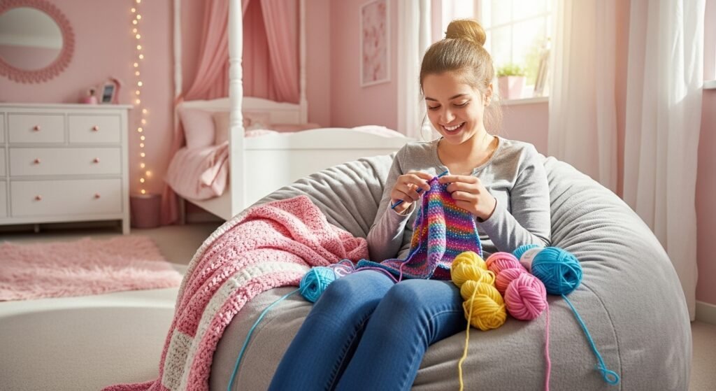 A crochet kit and other crafts can make good gifts for tween girls.